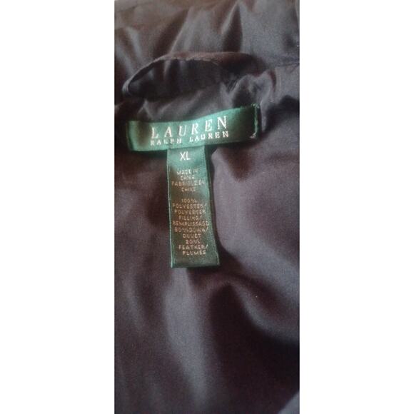 Lauren Ralph Lauren Women's Black Down Puffer Jacket Coat Size XL Classic Warm - Picture 6 of 8